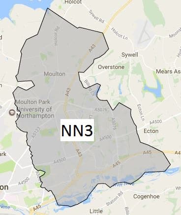 Northampton_NN3_map