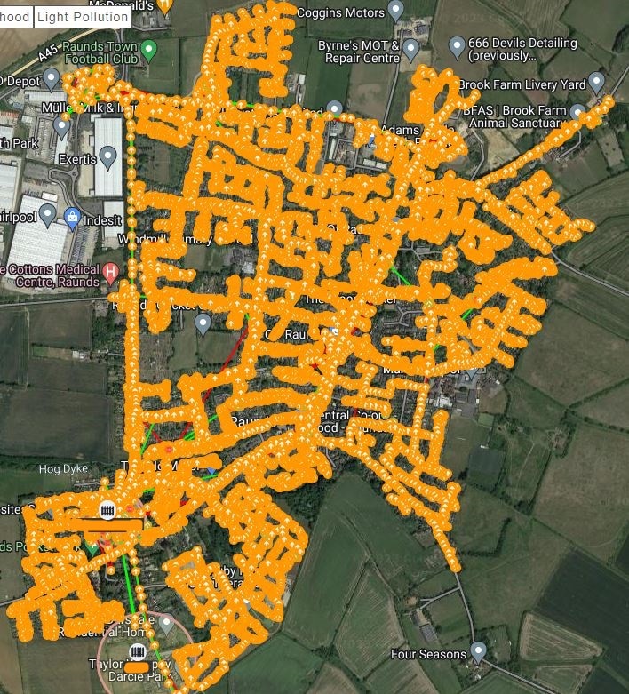 Raunds_GPS_map_2
